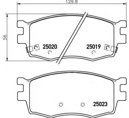 BREMBO P30069 KLOCKI HAMULC. HYUNDAI