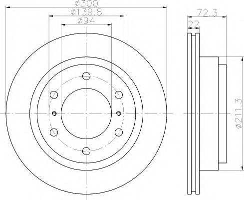 HELLA 8DD 355 118-651 Тормозной диск