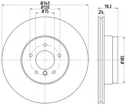 HELLA 8DD 355 117-761 Тормозной диск