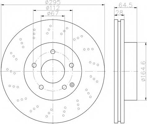 HELLA 8DD 355 114-391 Тормозной диск