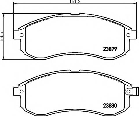 HELLA 8DB 355 010-281 Комплект тормозных колодок,