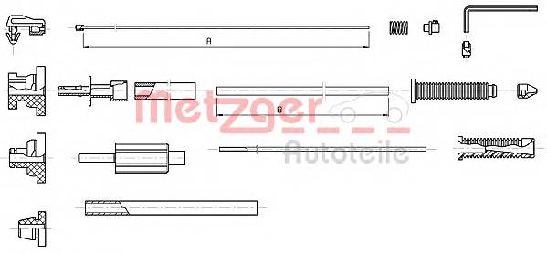 METZGER 10.1179 Тросик газа