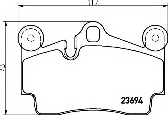 HELLA 8DB 355 018-711 Комплект тормозных колодок,