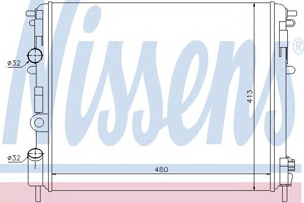 NISSENS 63809 Радиатор, охлаждение двигателя