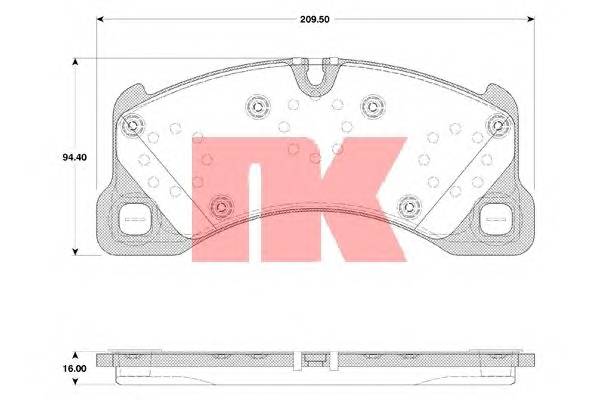 NK 224798 Комплект тормозных колодок,