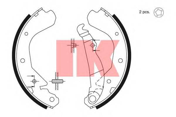 NK 2736409 Комплект гальмівних колодок