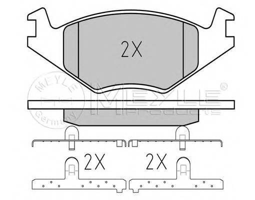 MEYLE 025 208 8719 Комплект тормозных колодок,