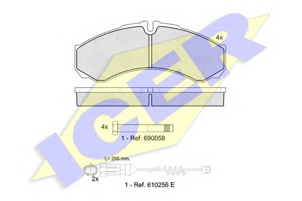 ICER 141208-200 Комплект тормозных колодок,