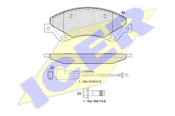 ICER 141792 Комплект тормозных колодок,