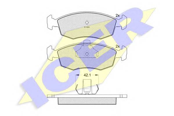 ICER 181441 Комплект тормозных колодок,