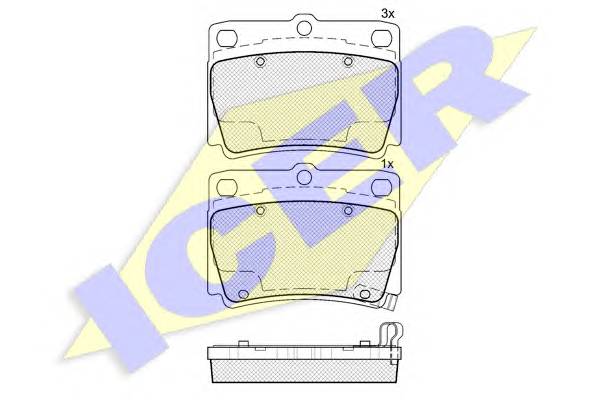 ICER 181719 Комплект тормозных колодок,
