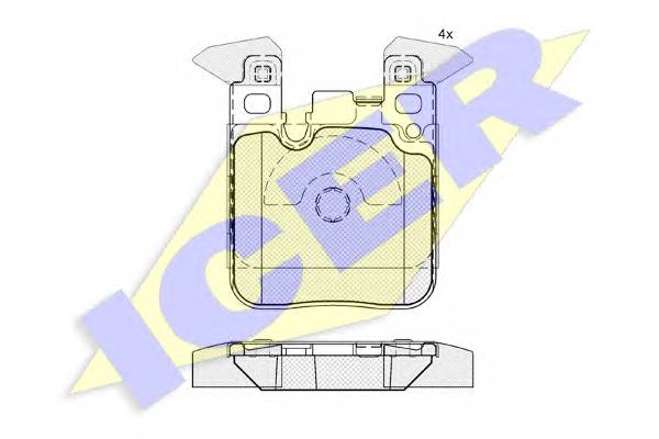 ICER 182092 Комплект тормозных колодок,