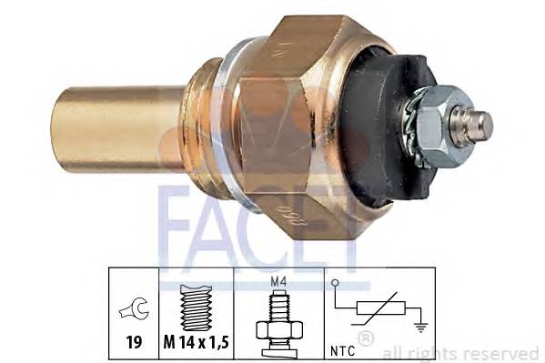 FACET 7.3112 Датчик, температура масла;