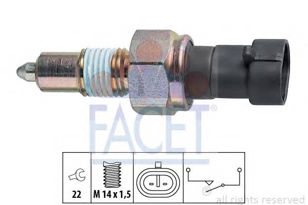 FACET 7.6067 Вимикач, фара заднього