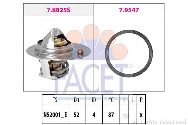 FACET 7.8825 Термостат, охлаждающая жидкость