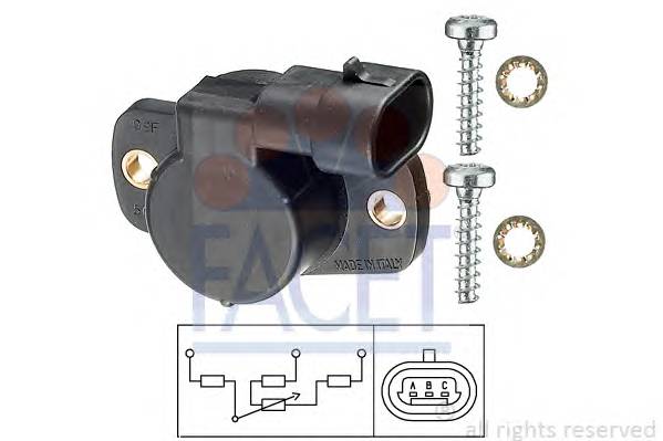 FACET 10.5096 Датчик, положення дросельної
