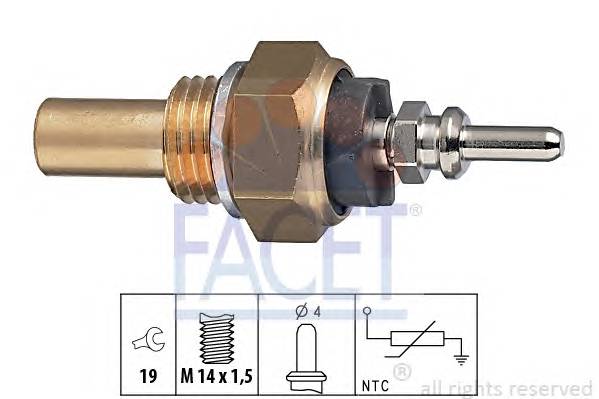 FACET 7.3131 Датчик, температура масла;