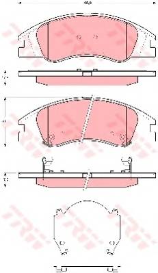 TRW GDB3367 Комплект тормозных колодок,