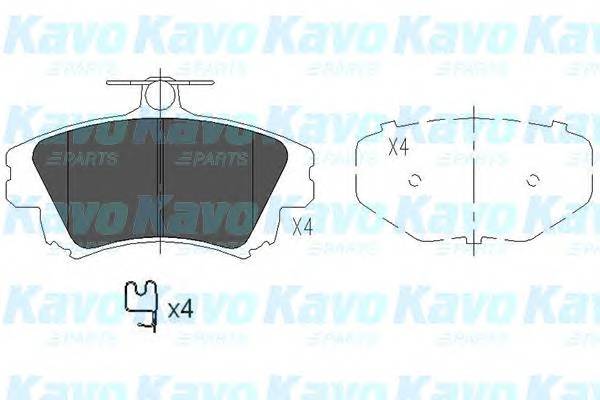 KAVO PARTS KBP-5519 Комплект тормозных колодок,