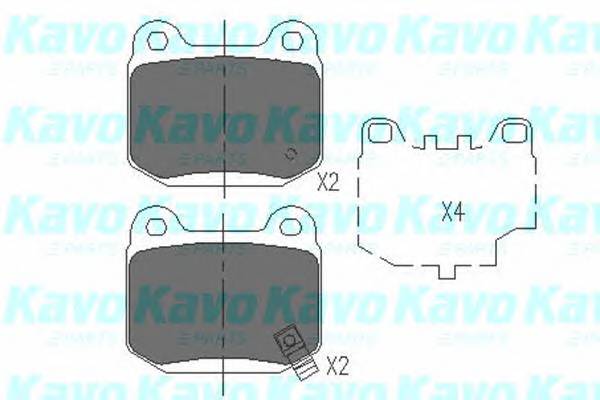 KAVO PARTS KBP-6562 Комплект тормозных колодок,