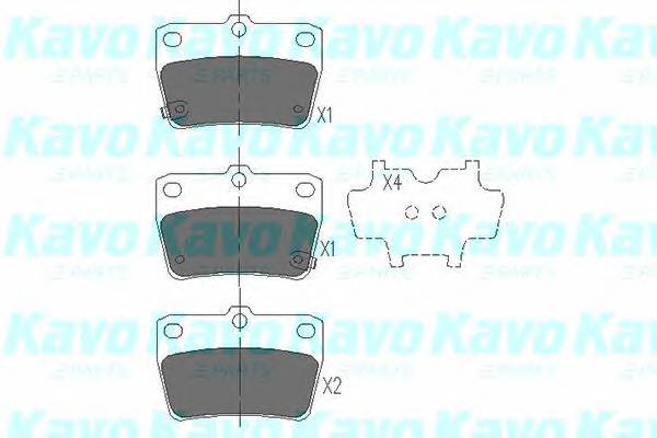 KAVO PARTS KBP-9068 Комплект гальмівних колодок,