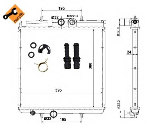 NRF 509523 Радиатор, охлаждение двигателя