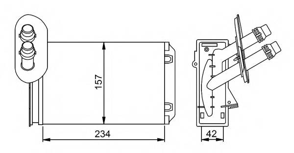 NRF 58223 Теплообменник, отопление салона