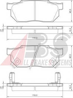 A.B.S. 36167 Комплект тормозных колодок,