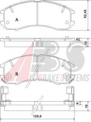 A.B.S. 36666 Комплект тормозных колодок,