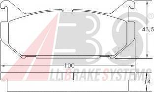 A.B.S. 36796 Комплект гальмівних колодок,