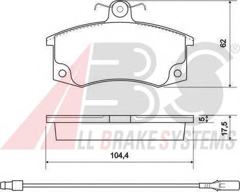 A.B.S. 37079 Комплект тормозных колодок,