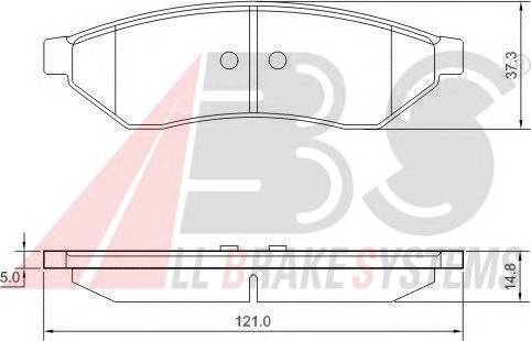 A.B.S. 37438 Комплект тормозных колодок,