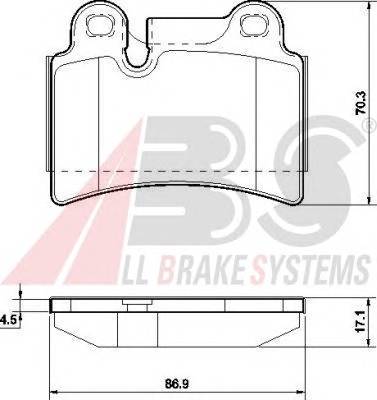 A.B.S. 37575 Комплект тормозных колодок,