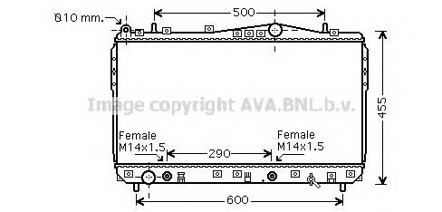 AVA QUALITY COOLING DWA2074 Радиатор, охлаждение двигателя