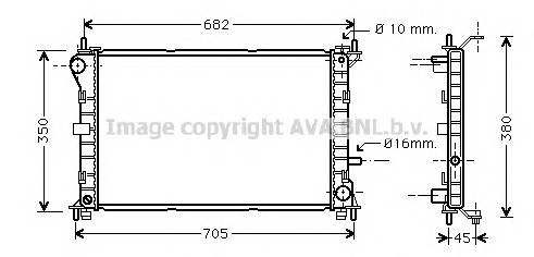 AVA QUALITY COOLING FD2265 Радиатор, охлаждение двигателя