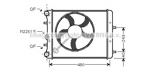 AVA QUALITY COOLING SAA2013 Радиатор, охлаждение двигателя