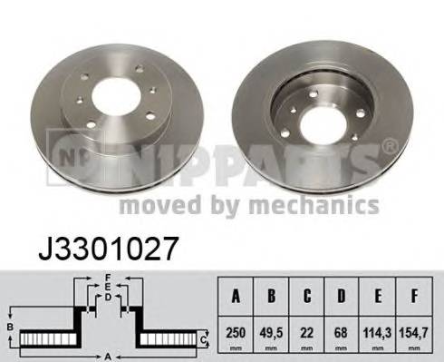 NIPPARTS J3301027 Тормозной диск