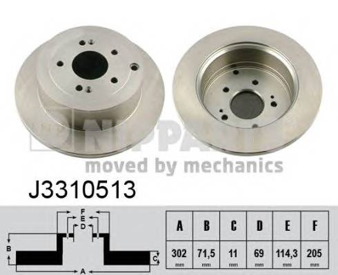 NIPPARTS J3310513 Тормозной диск