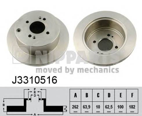 NIPPARTS J3310516 Тормозной диск