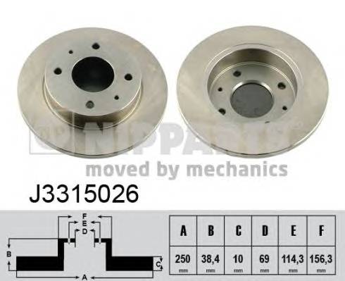 NIPPARTS J3315026 Тормозной диск