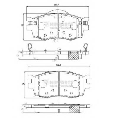 NIPPARTS J3600542 Комплект тормозных колодок,