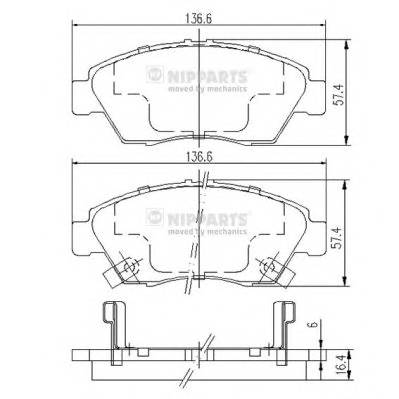 NIPPARTS J3604033 Комплект тормозных колодок,