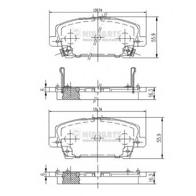 NIPPARTS J3604065 Комплект тормозных колодок,