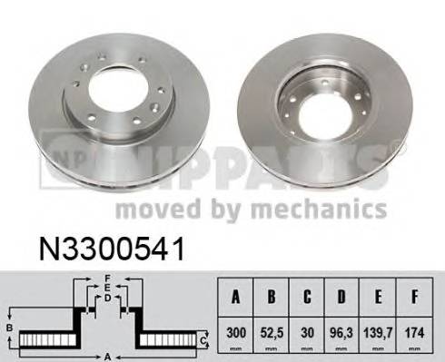 NIPPARTS N3300541 Тормозной диск