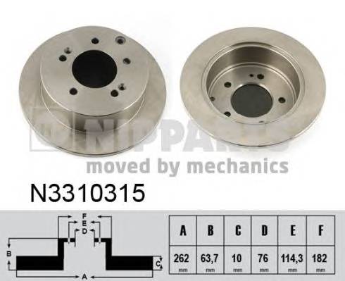 NIPPARTS N3310315 Тормозной диск