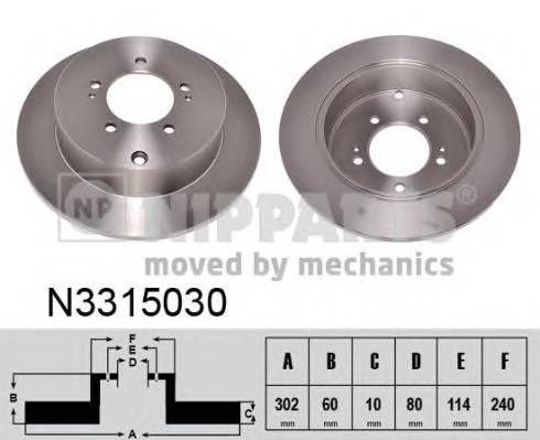 NIPPARTS N3315030 Тормозной диск