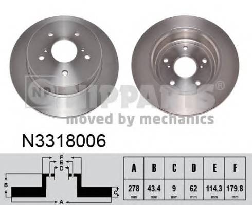 NIPPARTS N3318006 Тормозной диск