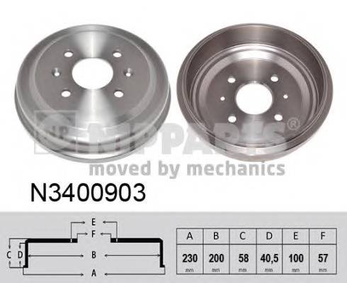 NIPPARTS N3400903 Тормозной барабан