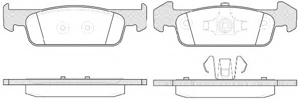 WOKING P14403.10 Комплект гальмівних колодок,