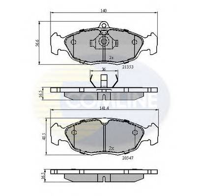 COMLINE CBP0134 Комплект тормозных колодок,